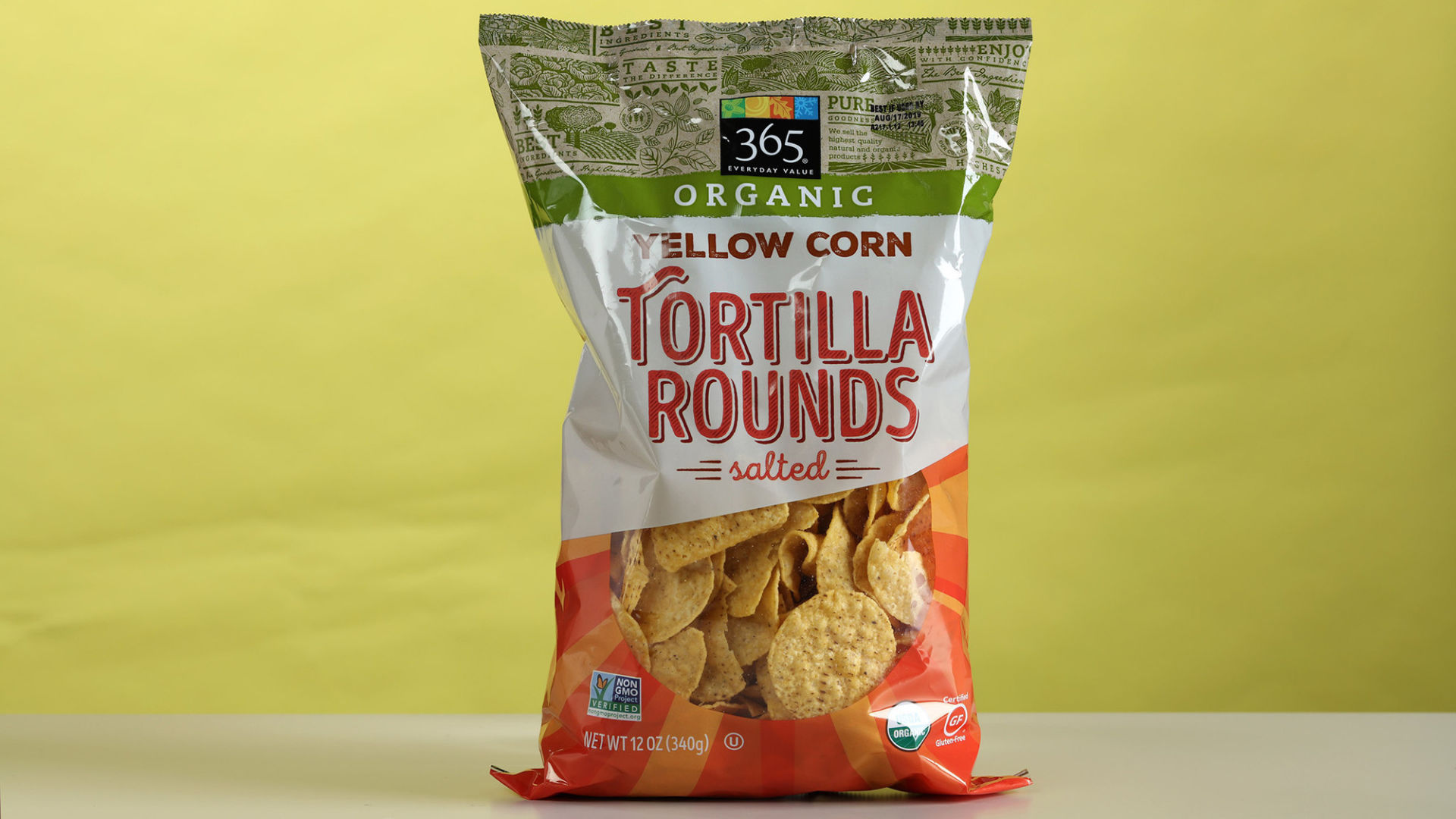 13: 365 Organic Yellow Corn Tortilla Rounds, Salted